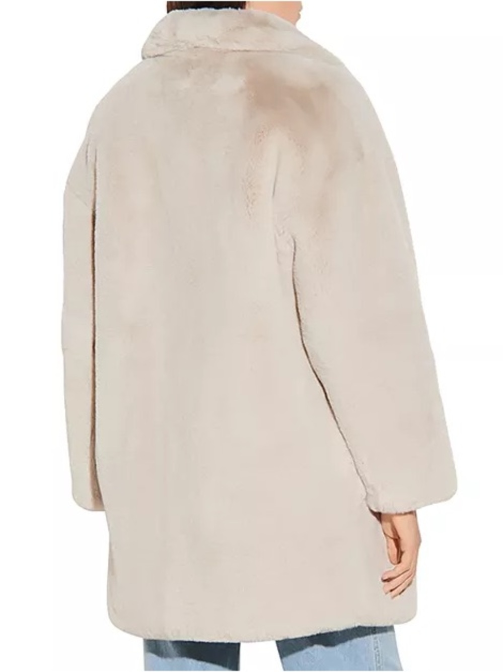 Sandro Fanye Faux Fur Coat 3 L Oversized Beige Cream Teddy Quiet Luxury Plush - Picture 3 of 16